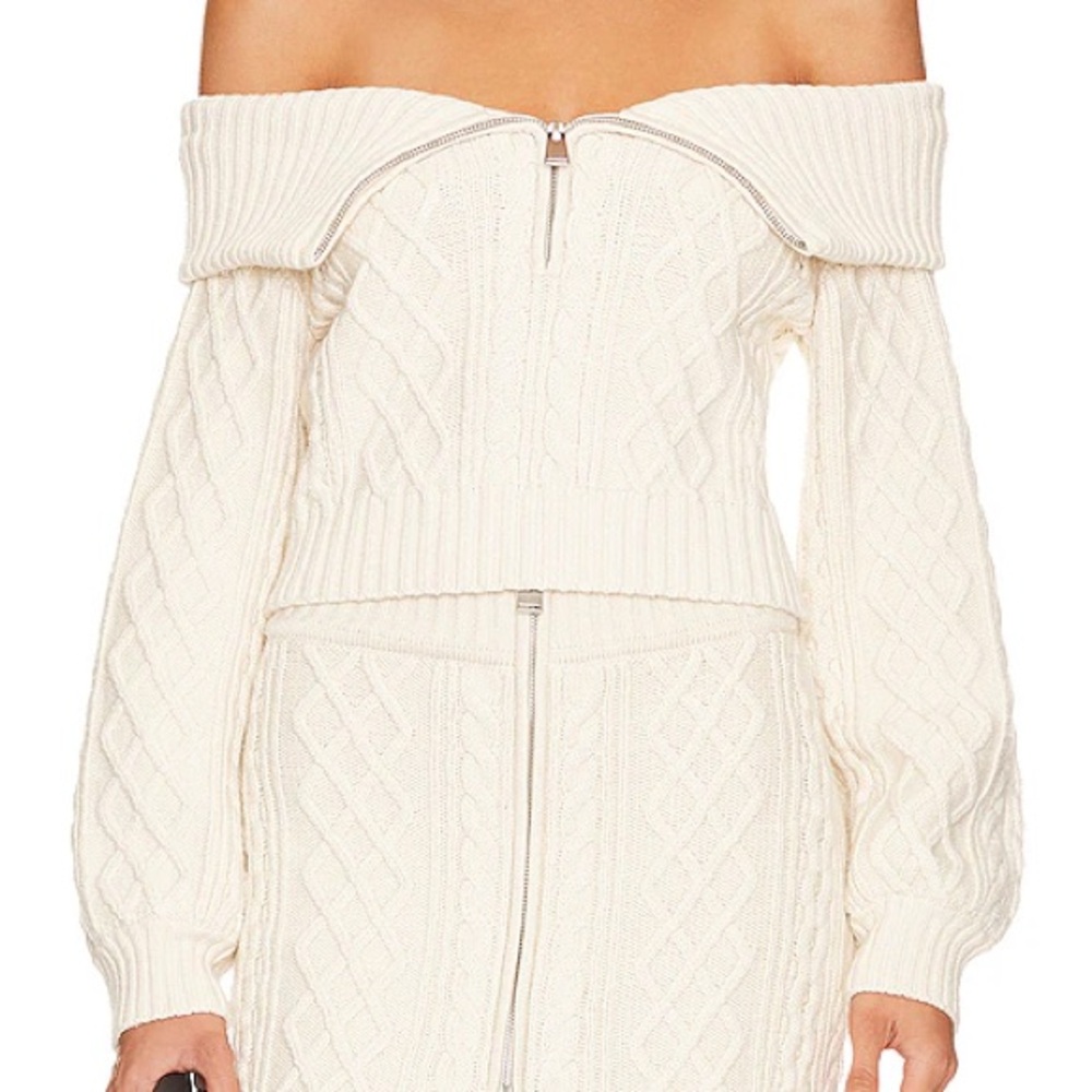 Jonathan Simkhai Off Shoulder Pullover Sweater